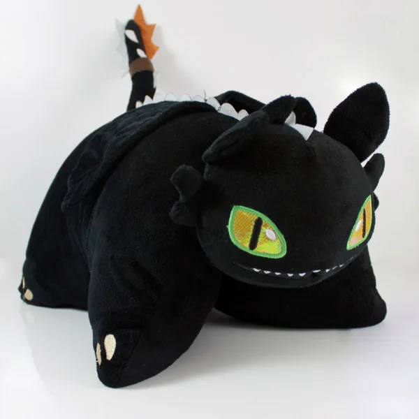 

35cm*40cm How To Train Your Dragon Stuffed Plush Doll Toy Night Fury Sofa Pillow Foldable Cushion Decoration Kids Gift TFA1689