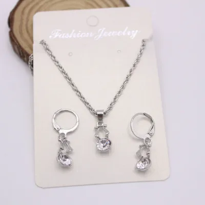 

1set New pattern Bride jewelry Rhinestone Suit Eardrop Elegant For Women Earrings pendientes brincos temperament