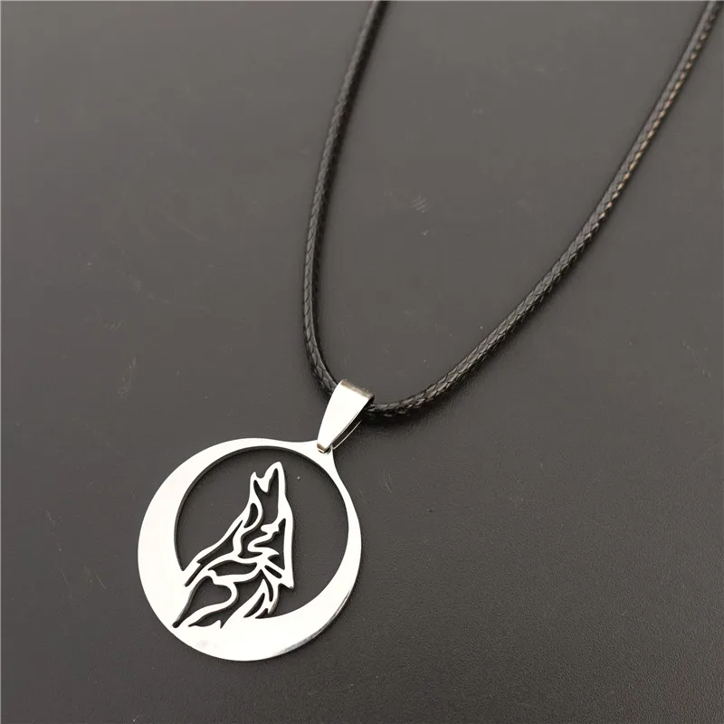 

Fashion Stainless Steel Wolf Pendant Necklace Jewelry For Men