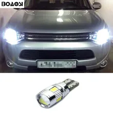 BOAOSI 1x T10 LED W5W Samsung 5630SMD Car LED Auto Lamp Light Bulbs For Mitsubishi asx lancer 10 outlander 2013 pajero l200 Expo