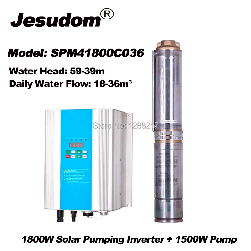 

1500W Permanent Magnet Solar Pump with 1800W Solar Pumping Inverter
