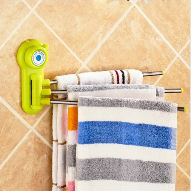 Aliexpress Strong Suction Towel Shelf 3 Swivel 360 Degree Strong Suction Towel Shelf 3 Swivel 360 Degree Bathroom Rotating Rack Wall Removable Bar