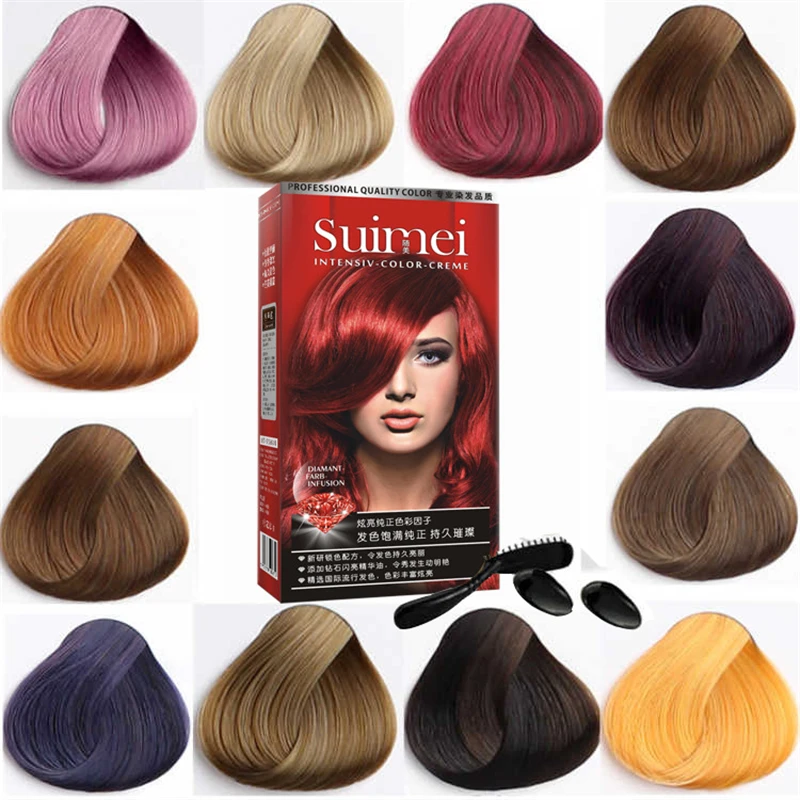 Suimei Professional Use Colour Cream Golden Brown Red Purple Hair