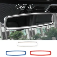 MOPAI ABS Car font b Interior b font Rear View Rearview Mirror Decoration Cover Ring Stickers
