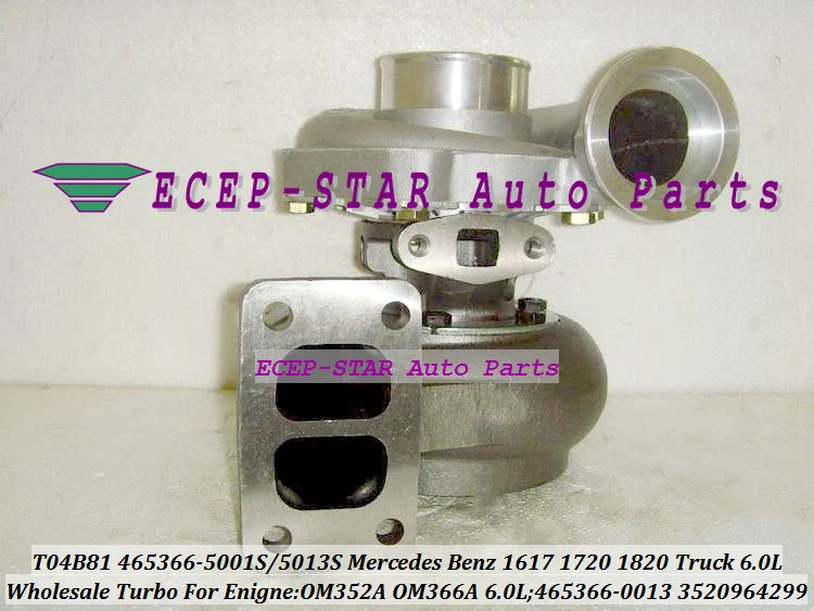 T04B81 465366-5001S 465366-5013S 465366-0013 3520964299 Turbo For Mercedes Benz 1617 1720 1820 Truck OM352A OM366A 6.0L (1)
