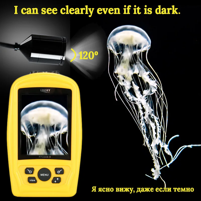  LUCKY FF3308-8 Portable Underwater Camera Fishing Inspection System CMD sensor 3.5 inch TFT RGB Wat