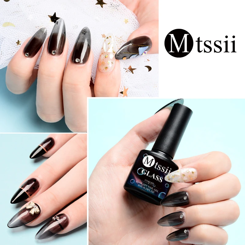 

Mtssii Jelly Glass Candy Gel Nail Polish Summer Attribute Translucent Neon Color Soak Off UV Varnish Mirror Titanium Gel