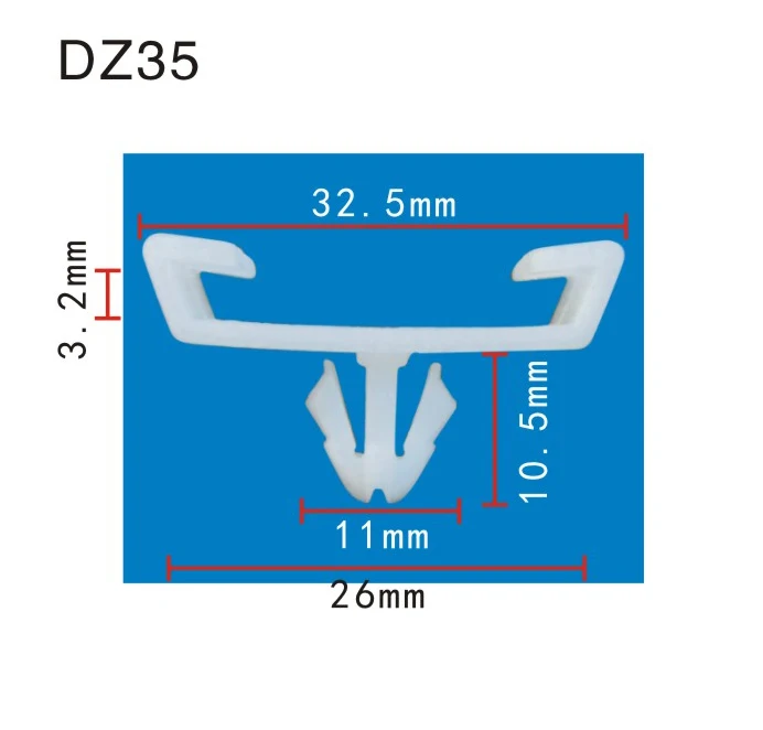 15 Pieces Door Trim Clip for VW for Audi White Nylon Top Head Size