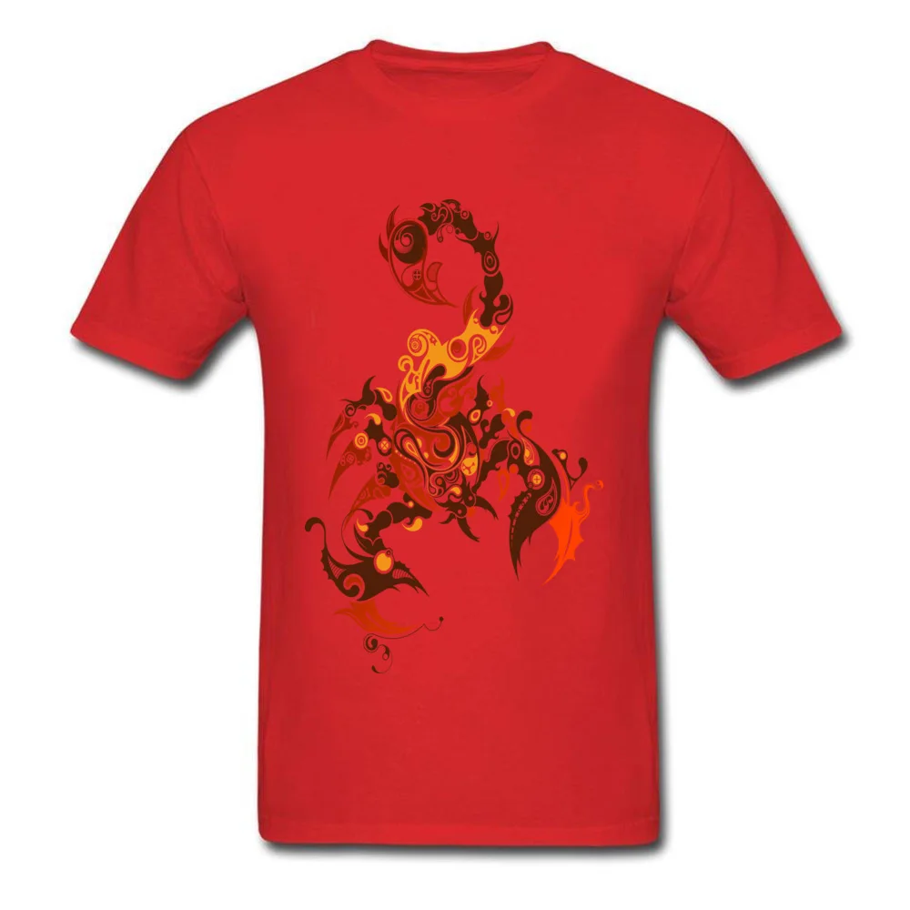Batik Art Scorpion Cute Boy T Shirts Round Collar Short Sleeve 100% Cotton Fabric Tops Shirt Custom Tshirts Top Quality Batik Art Scorpion red