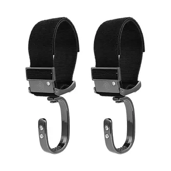

2Pcs 360 Degree Rotation Aluminum Baby Stroller Hook With Hook Loop Fastener For Storage Very Convenient To Install