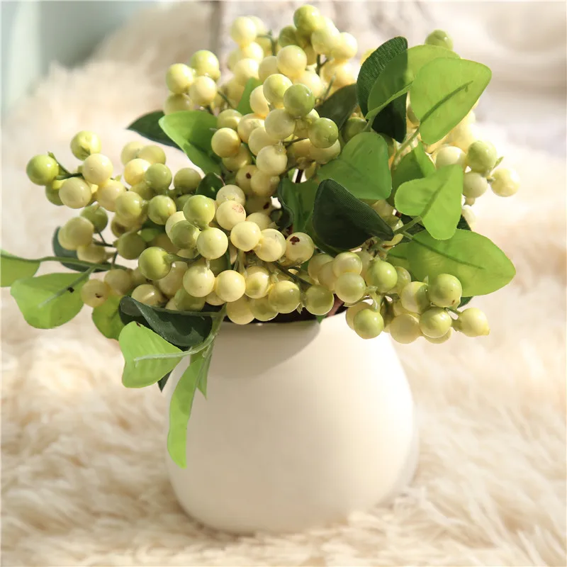 10PCS Artificial Flower Christmas Berries Bean Paste Beans for Wedding DIY Silk Home Decoration Fake | Дом и сад