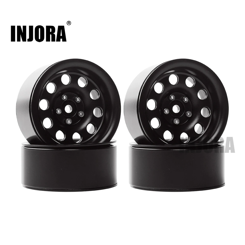  INJORA 4Pcs Metal 2.2 Inch Beadlock Wheel Rim for 1/10 RC Crawler Axial SCX10 RR10 90053 AX10 Wrait