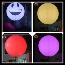 Привлекательный надувной светодиодный шаровой светильник-тренога, интерактивные шары-стойки для концерта, светодиодный шар для украшения полюса