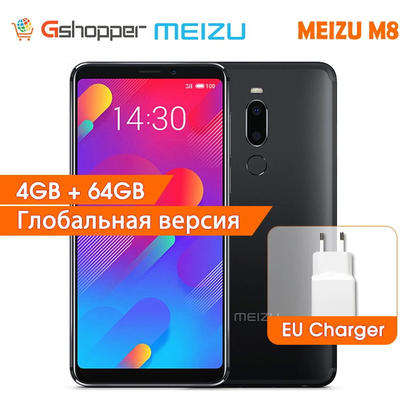 

Meizu M8 Global Version 4GB RAM 64GB ROM V8 M 8 Mobile Phone MTK Helio P22 Octa Core 12MP Dual Rear Camera 3100mAh Fingerprint