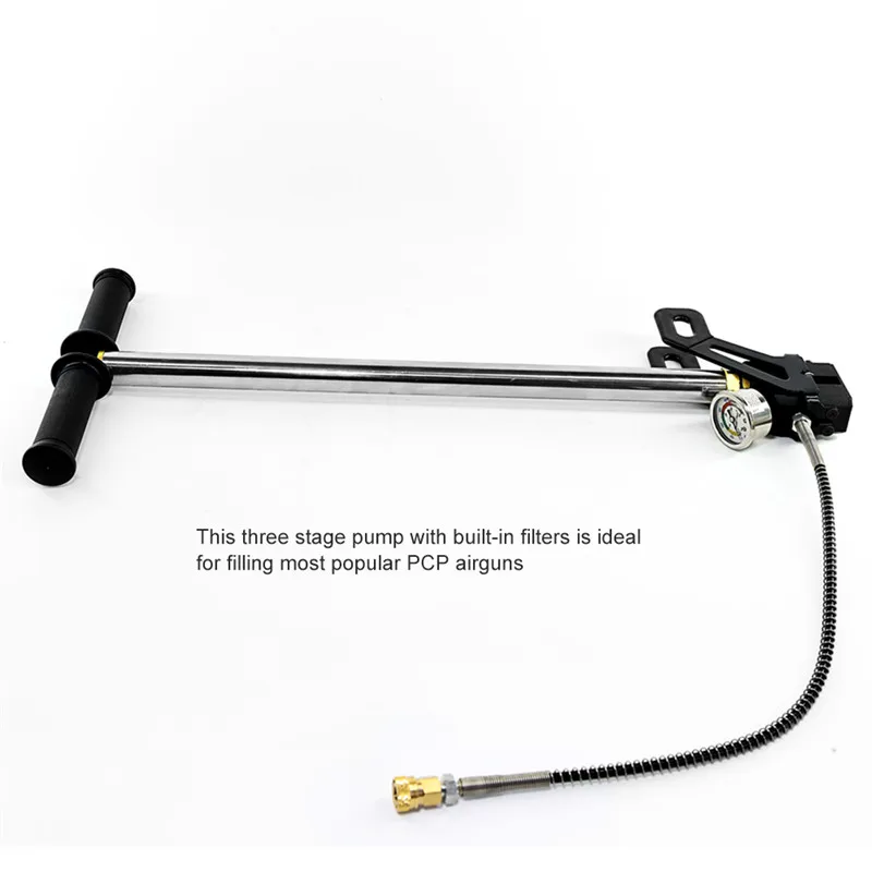 High Pressure 4500PSI 30-40mpa PCP Hand Manual Pump Three Stage Stainless Steel Mini Hand Operated Air Pump For Tires Airguns (5)