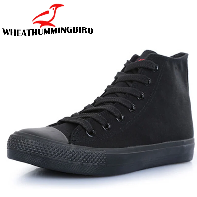 New Fashion men Sneaker high top / low all black Boy Male Casual Canvas Shoes Breathable Tenis BIG SIZE 35-47 LC-29
