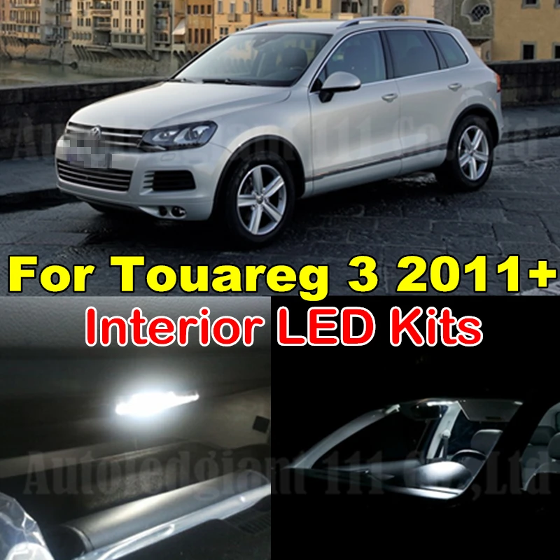 

Pure White Canbus Error Free Dome Reading Truck Lamp Light For VW Volkswagen Touareg 3 T3 Interior Light Kit Package 2011 + 9X