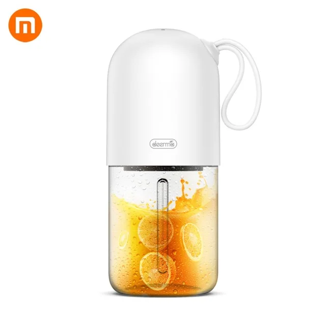 Белый XIAOMI MijiA Deerma портативная мини-соковыжималка для фруктов кухонный Электрический миксер Капсульная форма мощная электрическая чашка для сока XIAOMI YouPIN - Цвет: Белый