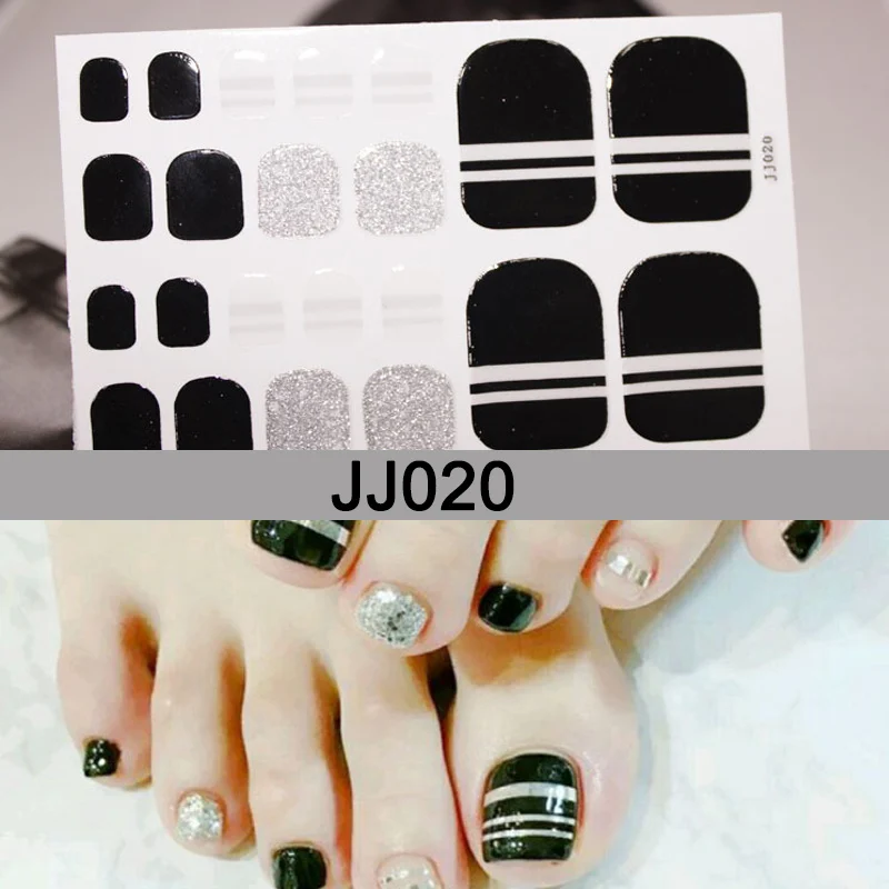 

22 Pcs/Sheet Water-proof Full Toe Nail Stickers 3D DIY Nail Art Decoration Hot Mdf