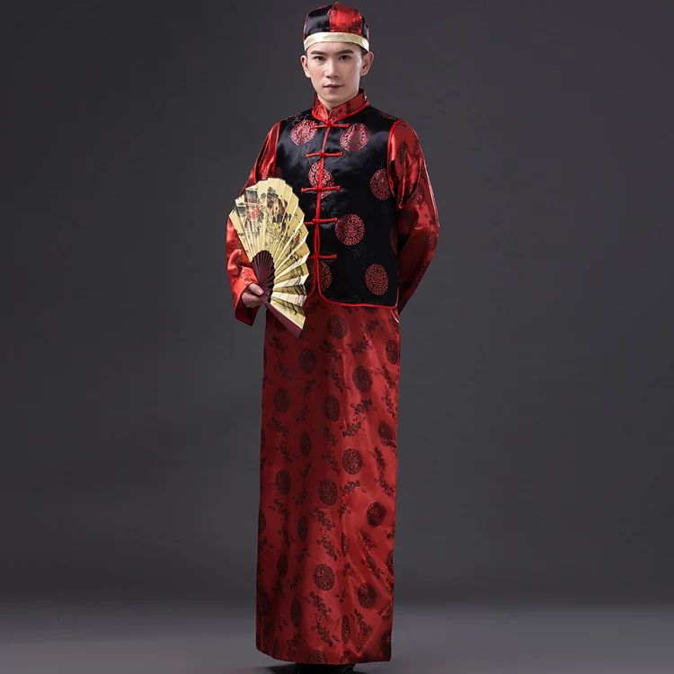 Жених шоу Wo мужские китайские платья мужские свадебные платья маскарадный костюм платье в китайском стиле костюм Тан