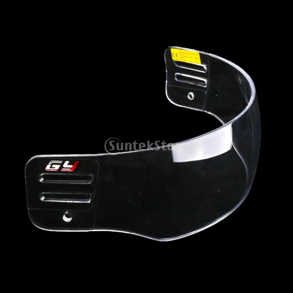 2 Pieces CE Certificated Anti-fog Anti-scratch Ice Hockey Helmet Visor Face Half Shield Including Mounting Accessories	