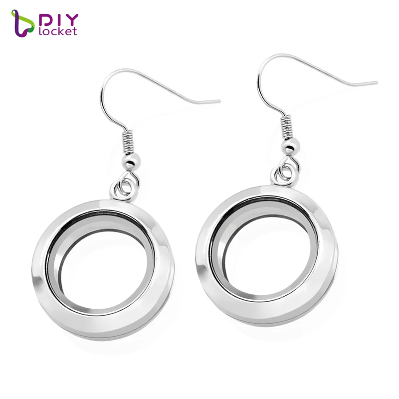 

1 Pair 20mm Round Crystal Glass Floating Locket Ring Fit Floating Charms For Women, Accept Customization LSFL017-052