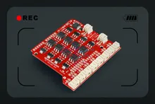 Sparkfun 100% Original opto-isolated EL Escudo Dos Shield Drive Board for controlling 8 EL wire Compatible with Arduino – Red