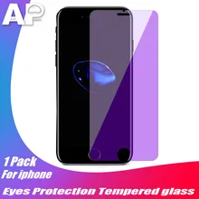 Acespower Eyes Protect Tempered Glass Purple Cover Replacement for IPhone X XR XS Max Anti Blue Light Touch Screen Protector