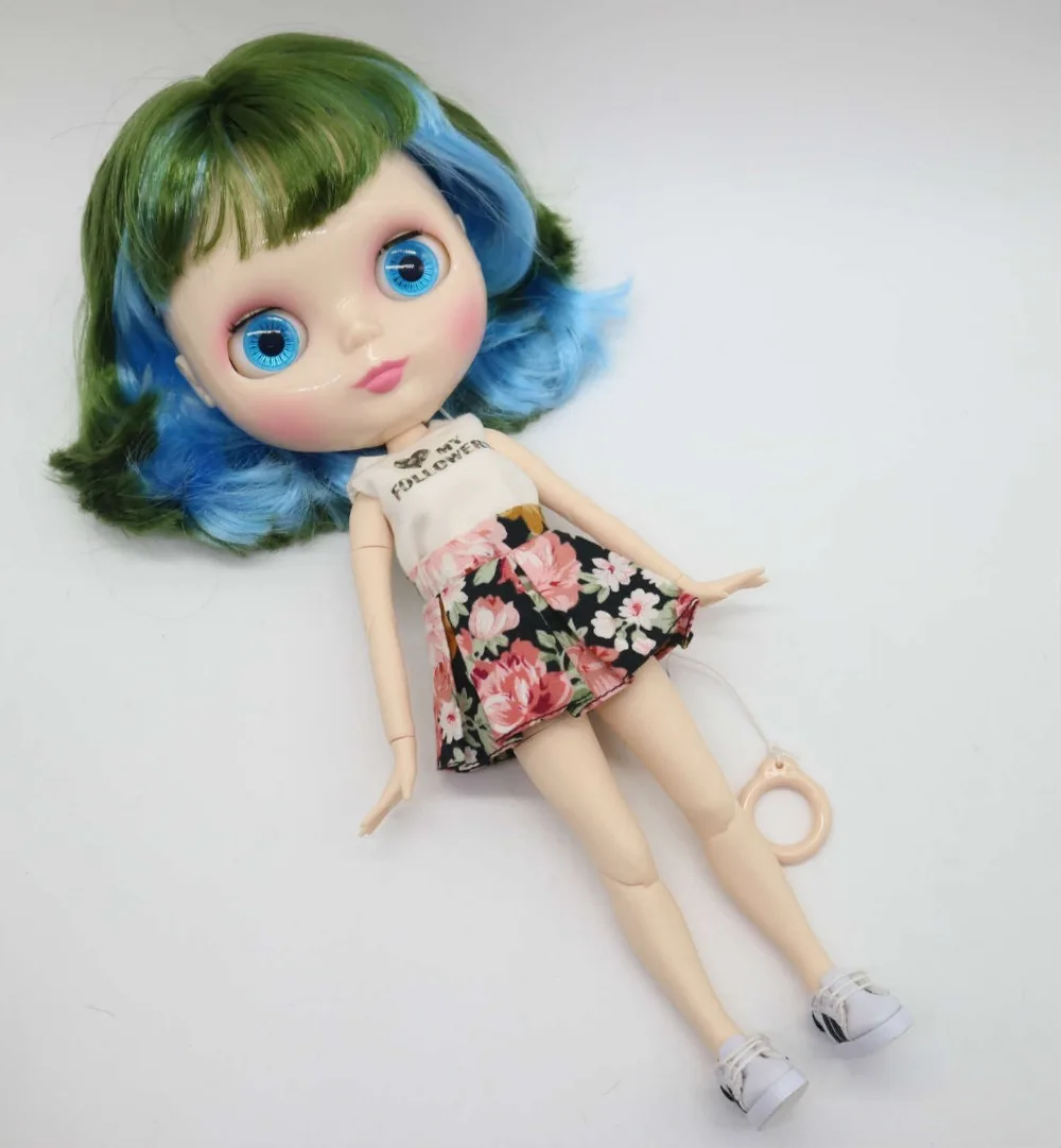 Обнаженная кукла Blyth, шарнир тела, голубые волосы, модная Кукла, Заводская кукла, подходит для DIY 180731