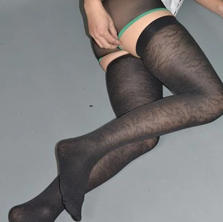 

men socks Sexy black male barreled thin male stockings Men's silk stockings erotic lingerie stockings men