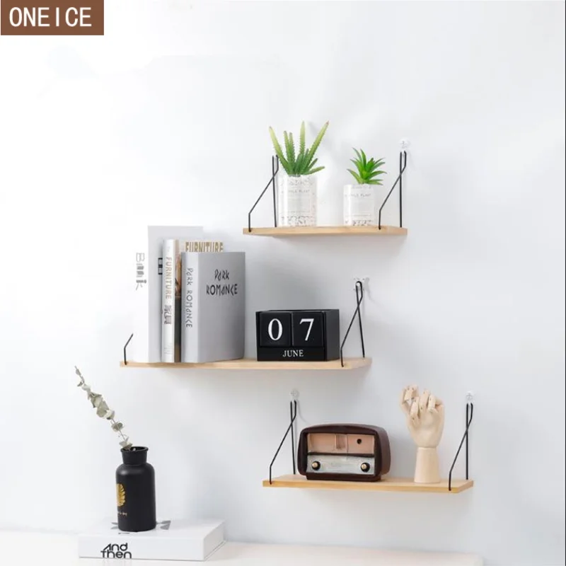 

Nordic wall decoration storage rack retro natural wood debris storage rack home decoration crafts vase rack free delivery