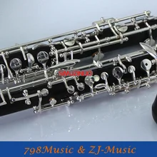 Профессиональный Grenadilla черный деревянный корпус oboe посеребренный C Ключ с чехлом-полуавтоматический