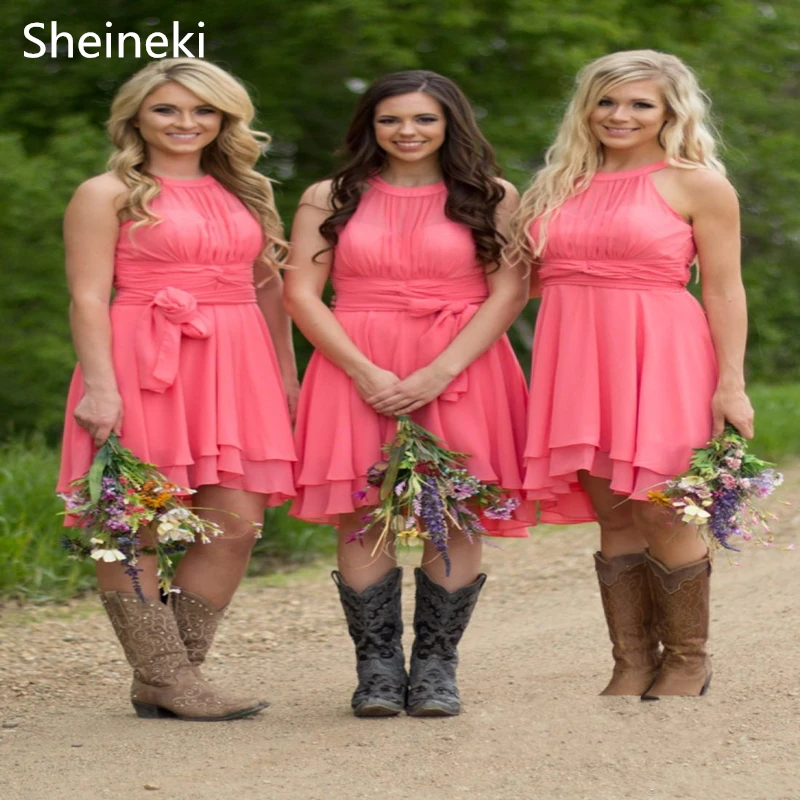 watermelon bridesmaid dresses