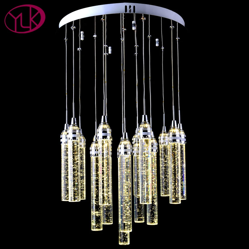 

YoulaiIke Luxury Modern Bubbles Led Crystal Chandelier Lights For Dining Room Hanging Crystal Lighting Fixture