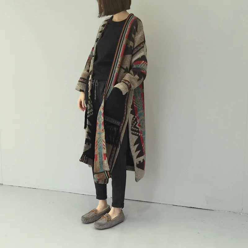 

Autumn And Winter New Medium-length Wool Overcoat Female Fashion Over Knee-Length College Vintage Coat