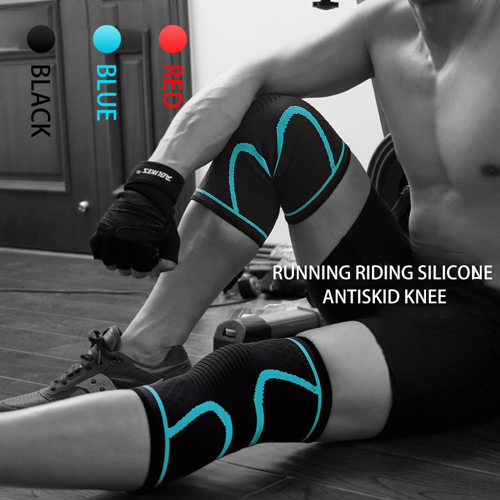 Knee Pads Fitness Running Cycling Knee Protector Basketball Football Sport Safety Kneepad Nylon Elastic Knee Brace Support 1PCS