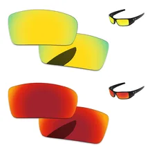 24 K золотой и огненно-красный 2 пары Поляризованные замены линзы для Gascan, солнцезащитные очки Frame UVA и UVB Защита