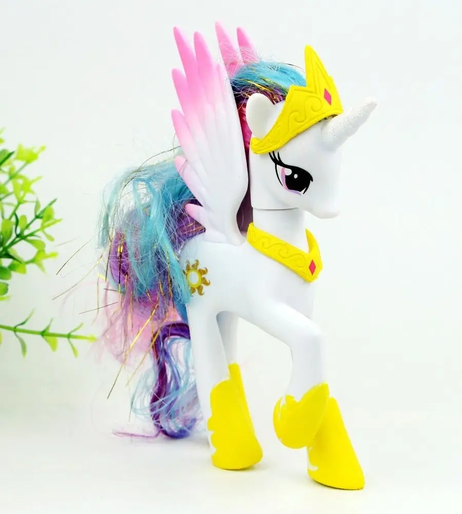 

13cm Height Pet Little Unicorn Friendship Is Magic Snow Princess Celestia Figure Doll Toy for Kid Girl Toy
