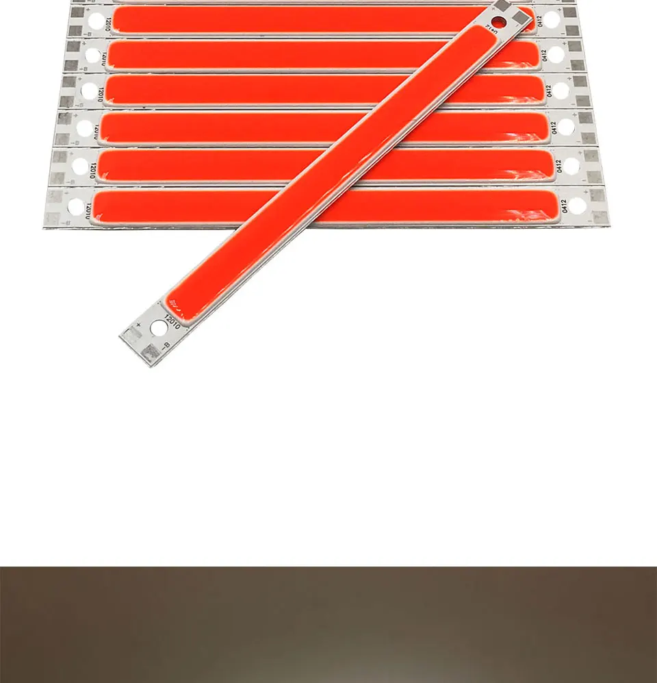 120mm 4.72in LED Bar Light Strip COB Bulb 12V 7W 10W LED Lamp Green Blue Red White Emitting Colors 12010mm COB Chip (11)