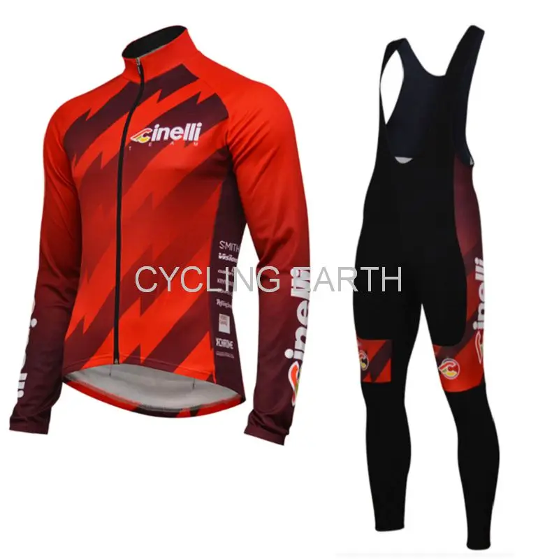 

Cinelli 2019 long sleeve Cycling jersey Suit Summer Breathable bib pants ropa ciclismo bicycle clothing MTB bike Men clothes Set