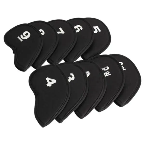 Супер Продажа-Набор 10 Гольф Железный наконечник неопрен клуб клин Защитные чехлы для головки черный