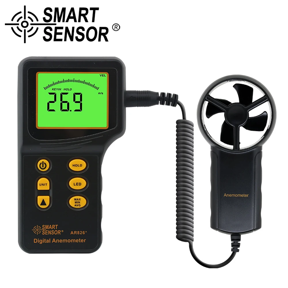 

Multifunctional Digital Anemometer LCD Backlight Air Wind Speed gauge Velocity Meter diagnostic-tool Thermometer Temperature