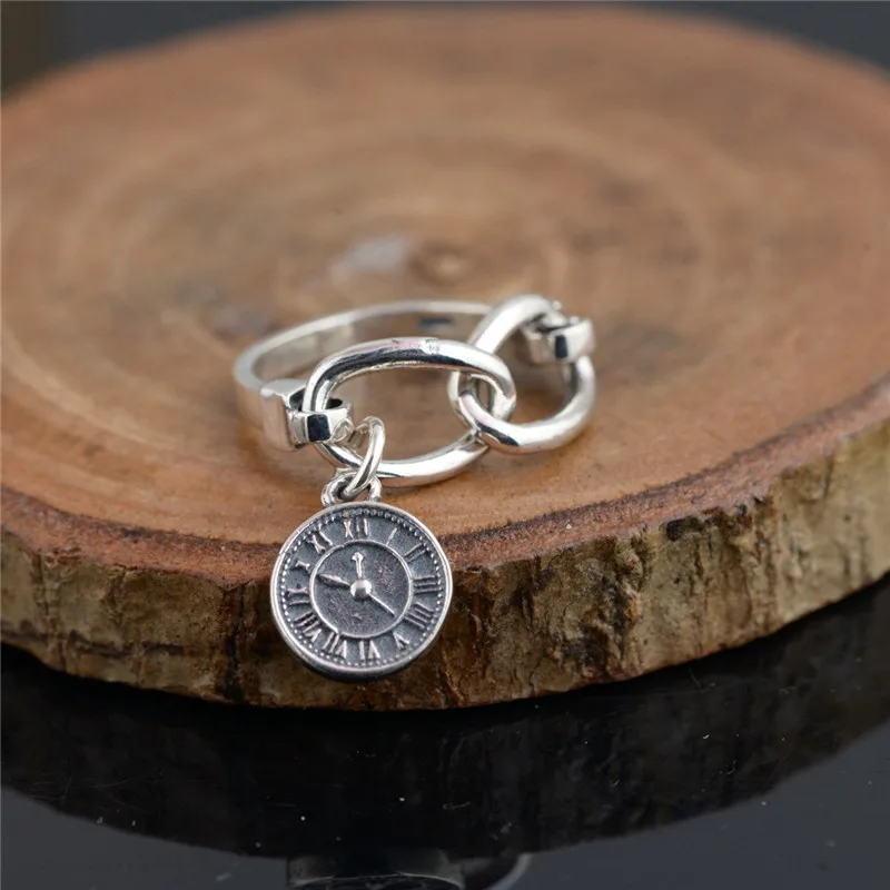 

BESTLYBUY 925 Sterling Silver Watch Shape Ring for Women's Rings Ladies and Girls Finger Jewelry Gift For Female Love Free Ship