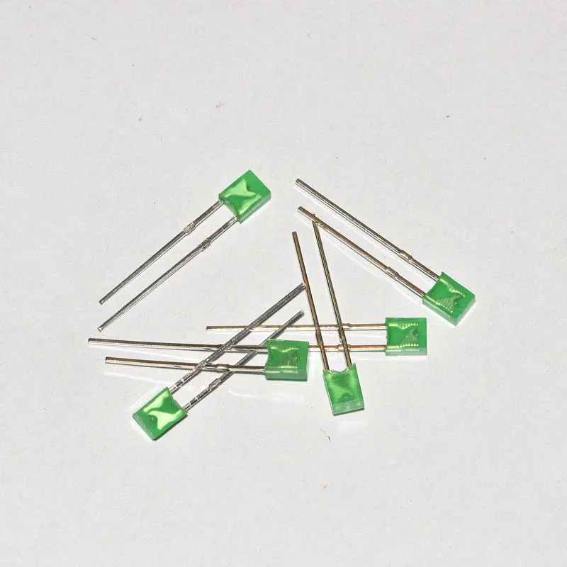 3x2x4mm rectangle jade green led with flat top green lens high brightness 2pins through hole(1)