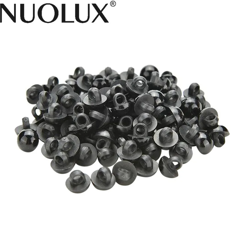 

100pcs Black Craft Bear Doll Eyes Round Buttons Mushroom Beads Sewing Shank