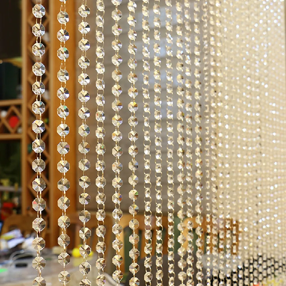 

Crystal Glass Bead Curtain Luxury Living Room Bedroom Window Door Wedding Decor