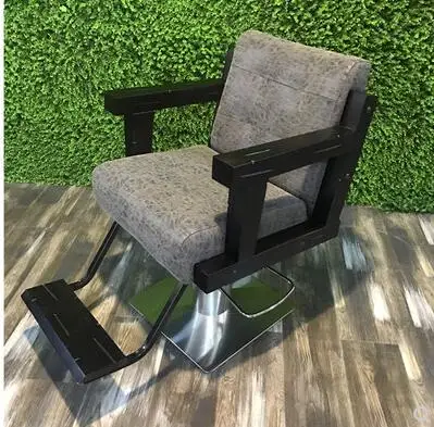 Парикмахерское кресло из цельного дерева, подлокотник, парикмахерское кресло, антикварный парикмахерский стул, парикмахерское кресло, специальный стул для резки - Цвет: 05