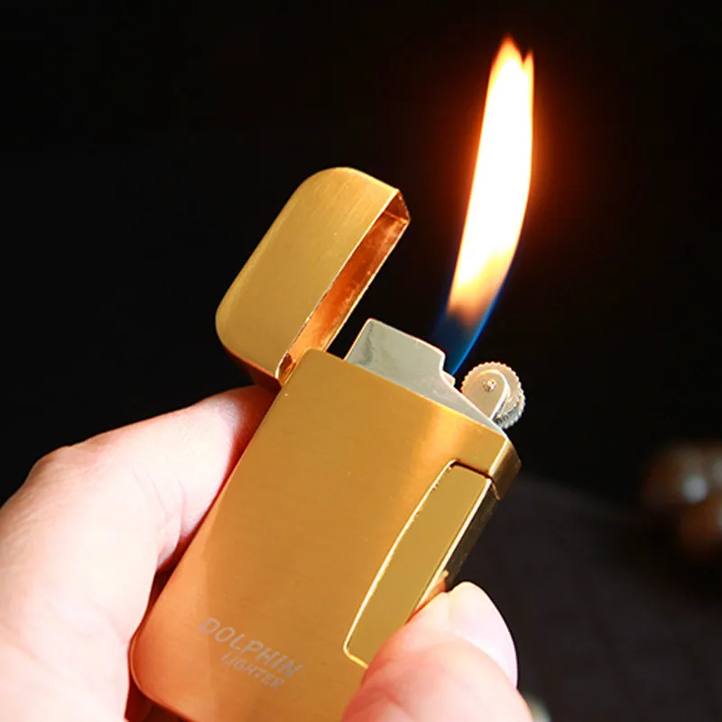 

Two Flames Metal Turbo lighter Cigar Cigarette Lighter/gas Lighters smoking accessories Mini Electronic Lighter Personality