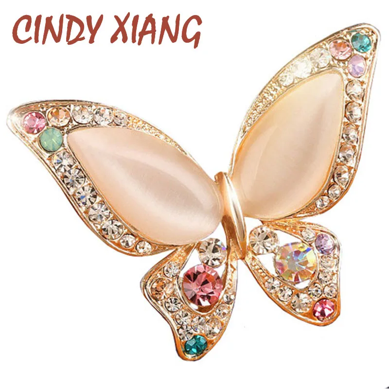 Женская Брошь в виде бабочки CINDY XIANG свадебная бижутерия 3 цвета на выбор|butterfly