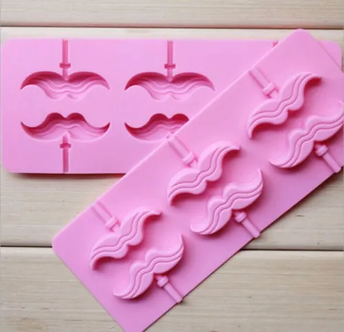 6 усов дизайн силиконовые формы для шоколада леденец с палочками инструмент для выпечки